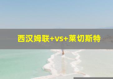 西汉姆联 vs 莱切斯特